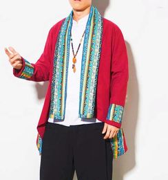 Ethnic Clothing Tibetan Costumes Men's Windbreaker Fashionable Youth Robe Fashion Coat