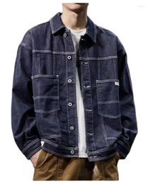 Men's Jackets Harajuku Vintage Denim Men Spring Autumn Casual Jeans Coat Japanese Style Retro Clothing Large Size M 5XL