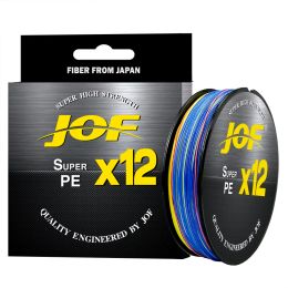 Lines JOF 12 Strands 300M Japanese Braided Fishing Line Fishing Carp Multifilament Fishing Line Fishing Accessories Line Pe 2592LB