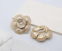 2024 Luxury quality charm stud earring with black Colour enamel have stamp box brooch design PS3846A