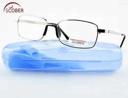 Sunglasses 2024 Scober !two Pairs! Full-rim Natural Crystal Lens Men Women Reading Glasses Comfort One Nose 1 1.5 2 2.5 3 3.5 4