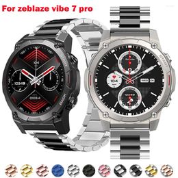 Watch Bands Metal Strap For Zeblaze Vibe 7 Pro Band Stainless Steel Bracelet Wristband Correa Smartwatch Accessories