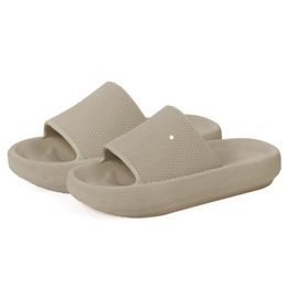 Platform Slippers for summer indoor home anti slip bathroom shower couples thick soled sand