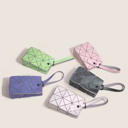 Summer Phantom Geometry Diamond Grid Mini Folding and Splicing Women's Bag Fashionable and Minimalist Trendy Handbag