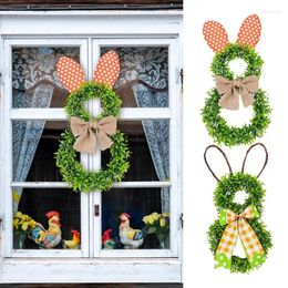 Decorative Flowers Easter Decor Wreath Spring Season Ornament Decorations For Wall Farmhouse Garden Front Door