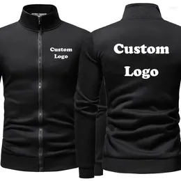 Men's Hoodies 2024 Custom Logo Jackets Cardigan Hooded Coat Vintage Colour Pullover Sweatshirts Drop And Wholesale