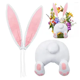 Decorative Flowers Wall Hanging Easter Wreath Kit DIY Buwith Ears Attachment Door Decorations