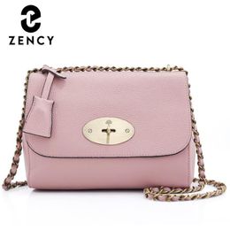 Zency Soft Genuine Leather Lady Handbag Chain Strap Fashion Exquisite Design Shoulder Outdoor Ladies Crossbody Bag Satchels Cross 259U