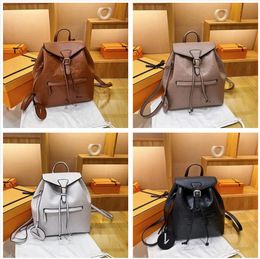 4-color Designer Christopher Backpacks Style Fashion Packs Women Luxury Handbags Embossed Flowers Backpack Drawstring School Bags Classic Mini Student Bag M45205