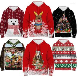 Women's Hoodies Children Merry Christmas 3D Print Boys Girls Cute Cartoon Sweatshirts Tops Coats Kids Festival Pullovers Gifts Sudadera