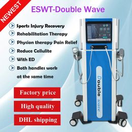 Dual Channel Shock Wave Machine for ED Treatment Body Pain Relief Electric Massage Gun Shockwave Physiotherapy Equipment