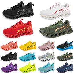 men women running shoes fashion trainer triple black white red yellow purple green blue peach teal purple pink fuchsia breathable sports sneakers two GAI