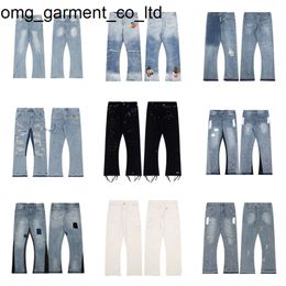 New Designer Mens jeans high waist long pants jean Straight Sweatpants Speckled Letter Print pant Women mens Couple jeans pants