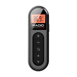 Radio Mini Pocket FM Radio Rechargeable Walkman Radio with Backlight LCD Display 3.5mm Headphone Jack for Conference Tour Guide Racing