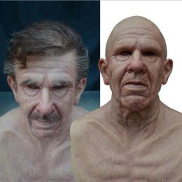 New Halloween New Grandpa Wig Old Man Mask Headgear Bald Old Man Horror Mask GD738 ZZ