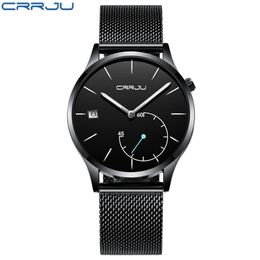 CRRJU Unique Design Men Women Unisex Brand Wristwatches Sports Leather Quartz Creative Casual Fashion Watches Relogio Feminino328z