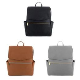 Women Leather Backpack Diaper Bag Purse Mummy Nursing Rucksack School Shoulder Bags Q1QA Style333t