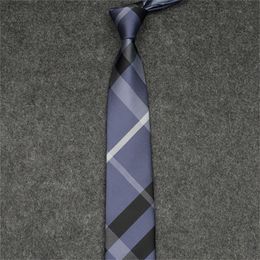 Baixa de caixa, designer de seda gravata preta azul jacquard tecida para homens casamento casual e negócios de moda