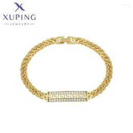 Link Bracelets Xuping Jewelry Arrival Fashion Charm With Light Gold Color For Women Girl X000448548