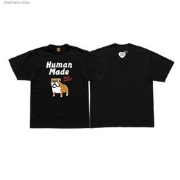 Mens TShirts Japanese Trendy brand Human Made Mens Designer T Shirts Loose Fitting Short Sleeved Tshirt with sulfur Cotton Polar Bear Duck Cute Animal Letter Print Co