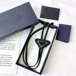 Designer necktie for women fashion triangle bolo tie black white daily fashionable accessories letter drawstring luxury ties shirt decoration pj046 B4