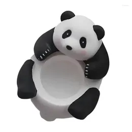 Candle Holders Cartoon Giant Panda Plaster Holder Tea Lights Votive Stand Cute Animal Figurines Lamp Decor