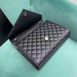 Class A Top Designer Chains Shoulder Bags Checkered Gold letter buckle baguette Inside and outside calf leather V Wave Patchwork C272L