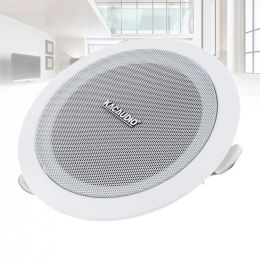 Speakers ABS 6W Surface Mount Metal Microphone Input USB Ceiling Speaker Public Broadcast Background Music Speaker for Home Restaurant