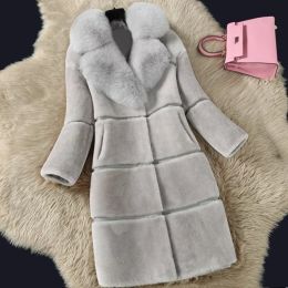 Jackets Fur Coat Women Long Autumn Winter New Highend Imitation Rabbit Hair In The Long Section Outwear Female Coats and Jackets Women