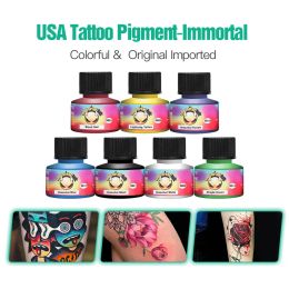 Inks American Original Immortal Tattoo Ink Pigment Supply 5ml US Imported Immortal 7 Different Colors Tattoo Supplies Tattoo Ink Set