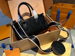 2024 2pcs/set Designer Totes Women Luxury Shoulder Bag Shopping Bags Jacquard Wide Shoulder Strap Neverfu BB Leather Crossbody HandBag Coin Purse