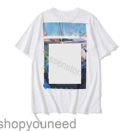 2023 Herren Offs T-Shirts Sommer Damen Designer T-Shirts Lose T-Shirts Marken Tops Mann S Freizeithemd Luxurys Weiße Kleidung Straßenkleidung GRÖSSE S-XXL