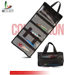 Bags Portable Fishing Lure Bags Dirt Resistant Mesh Folding Bait Lure Hook Handbag Breathable Large Capacity Fishing Gear Accessories