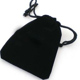 Black Velvet Drawstring Bag 20x30cm8 x 12 inch Makeup Jewelry set Gift Pouch Storage Sack286E