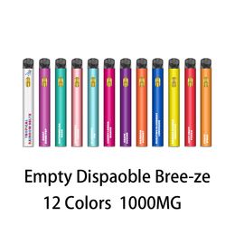 Empty Breze dipsoable 280mah battery empty pen 1ml Ceramic coil Type- C pen 12 Flavours Sticker