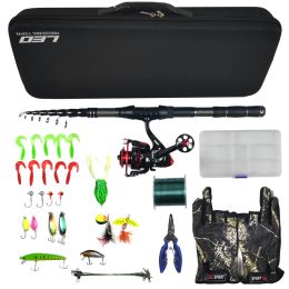 Combo 2023 hot fishing set 1.83m carbon rod combo travel spinning rod reel lure accessories carp bass pike stick portable pole A2