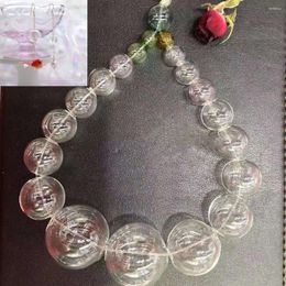 Bottles 10X 6/8/10/12/14/16/18/20/25/30/40mm Clear Double Hole Round Glass Beads Orb For Bracelet Necklace DIY Jewellery Making Accessory