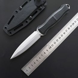 HOT BM Knife BM133 BM3300 Self defence Fixed Blade D2 steel spear point Plain Classic black handle Tactical knives