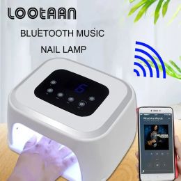 Speakers Lootaan 99w Uv Led Lamp Fashion Auto Sensor Bluetooth Speaker 42 Leds Nail Dryer for Gel Polish Curing Manicure & Pedicure Tools