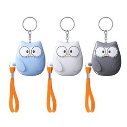 ABS Cat Self Defense Keychains Emergency Personal Alarm Keychain Personalize LED Flashlight Keyrings Safety Security Alert Device Key Chain for Women Men Kids