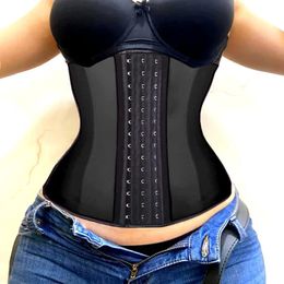 Fajas Colombians Girdles Waist Trainer Cincher Long Torso Body Shaper Women Slimming Belly Sheath Shapewear 9 Steel Bones Corset 240220