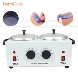 Heaters Double Pot Hard Wax Heater Paraffin Wax Hair Removal Machine High Temperature Aluminium Wax Melting Machine Care Hair Removal Mac