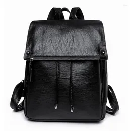 School Bags Women Fashion Backpacks Shoulder For Teenage Girls Preppy Style Bookbag PU Leather Rucksack Female Knapsack