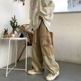 Pants Japanese Streetwear Hip Hop Retro Khaki Baggy Cargo Pants Men Vintage Autumn Casual Loose Cargo Pants