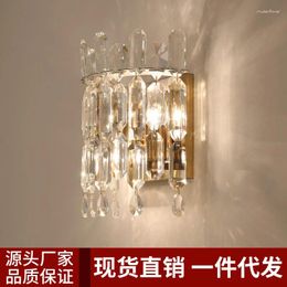 Wall Lamp Led Applique Luminaire Korean Room Decor Dining Sets Bathroom Light Retro Antique Wooden Pulley Reading