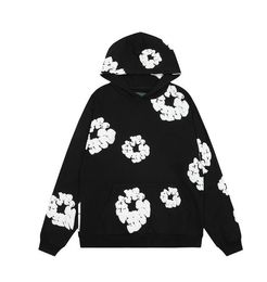 Women's Tracksuits Designer high quality Hoodie Black Men's Denim Tear the Cotton Wreath Sweatshirt Oversized Hoodies Design Hoody Hip Hop Hooded Sweatshirts D1132