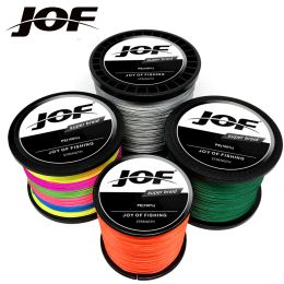 Lines JOF 8 Strands Braided PE Fishing Lines Antibite 300m/500m 1878LB Multifilament Smooth Fishing Line for Trout Pesca Lure Bait