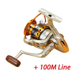 Reels Yumoshi EF Spinning Fishing Reel 5.5:1 12BB Metal Handle Lure Casting Rod Gear Angling Tackle Sea River Ocean Bass Trout+Gift