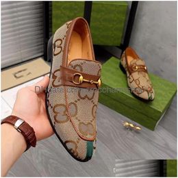 Dress Shoes 2023 G 4 Model Mens Outdoor Casual Shoe Designer Genuine Leather Fashion Man Spring Autumn Office Carrer Wedding Comfy S Dhqnh