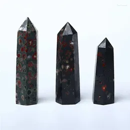 Decorative Figurines Natural Healing Stones Quartz Towers Plum Blossom Jasper Crystal Wand Point For Feng Shui